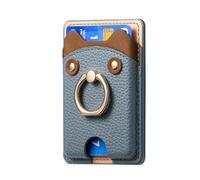 Asukohu Support de carte de téléphone à dos adhésif avec mise à niveau du design Build In Stand & Bear pour un stockage et une organisation sécurisés Design mignon ours Porte-carte de téléphone