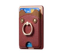 Asukohu Support de carte de téléphone à dos adhésif avec mise à niveau du design Build In Stand & Bear pour un stockage et une organisation sécurisés Design mignon ours Porte-carte de téléphone