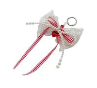 Asukohu Sweet Ruban Bowknot Keychain Accessoire de Mode Sac Mignon Sac Élégant Pendentif de Clé de Mode pour Filles
