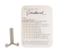 Asukohu Tableau de score léger en bois de phase 10 avec chevilles colorées pour jeu de table Poids léger