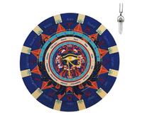 Asukohu Tapis de divination en caoutchouc - Motif signe du zodiaque - Pendule de désir pour les connaissances spirituelles - Divertissement - Guidage spirituel