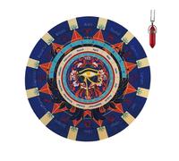 Asukohu Tapis de divination en caoutchouc - Motif signe du zodiaque - Pendule de désir pour les connaissances spirituelles - Divertissement - Guidage spirituel