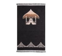 Asukohu Tapis de prière musulman doux avec pompons pèlerinages Couvertures Bobines de prière non isolé Tapis d'adoration en relief Décoration d'intérieur
