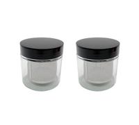 Asukohu Tasse de nettoyage en verre légère avec nettoyant pour bijoux en métal, parfait pour ranger les diamants de polissage des composants de montre, des boucles d'oreilles en verre avec tamis