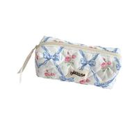 Asukohu Trousse à crayons pour l'école Boîte à nœuds à la mode Impression florale Sac à crayons Marqueur Fournitures d'art Rangement Sac à nœuds Boîte à fleurs Grande capacité Stylo L'école, b, Mass