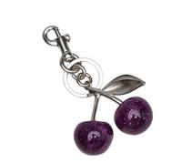 Asukohu Unique Cherry Love Lock Keychain Charm Design élégant Porte-clé Accessoires Portable pour les personnes à la mode