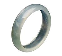 ASumPio Bracelet À Fleurs Flottantes en Jade Naturel De Qualité A, Bracelet Émeraude Vert Clair, Mariage/Anniversaire/Célébration, avec Boîte À Bijoux, 56-62 Mm,58mm