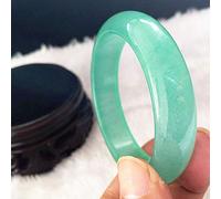 ASumPio Bracelet De Jade, Bijoux De Jade pour Femmes, Espèces De Glace Naturelles Jade Bracelet Vert Pâle Bracelet De Jade De Roche De Quartz Naturel,63mm