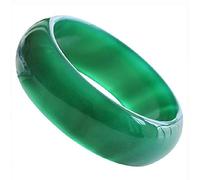 ASumPio Bracelet De Jade, Bracelet Chinois, Bracelet Rond en Jadeite Naturelle avec Boîte,66mm