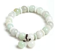 ASumPio Bracelet De Jade pour Femmes, Bracelet Bouddha, 10 Mm Vert Jade Naturel Jadéite Jade Perle Bracelet Utilisation,