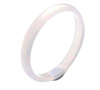 ASumPio Bracelet De Jade pour Femmes, Bracelet Chinois, Bracelet De Jade À Bande Étroite D’Agate Blanche Brésilienne Naturelle Bracelet De Calcédoine D’Agate À Bande Mince,56mm