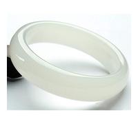 ASumPio Bracelet De Jade pour Femmes, Bracelet Chinois, Bracelet De Jade Blanc De Graisse De Mouton Naturel, Bracelet De Jade Féminin avec Boîte,58mm