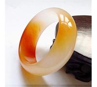 ASumPio Bracelet De Jade pour Femmes, Bracelet De Jade Naturel Quartzite Bracelet De Jade Jaune Blanc Jade Gobi Bracelet De Jade,56mm