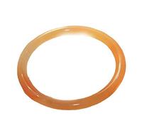 ASumPio Bracelet en Agate De Calcédoine pour Femmes, Bracelets en Jade Orange Naturel, Bracelet en Jade Porte-Bonheur Chinois Élégant Et Classique, avec Boîte À Bijoux,54mm