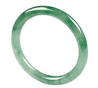 ASumPio Bracelet en Jade Naturel, Bracelet Rond Fin en Jade, Fleur Flottante Vert Clair, Bracelet en Jade Vert Soleil, Le Meilleur pour Les Mères, Les Femmes, avec Boîte À Bijoux, 54-62 M,58mm