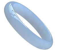 ASumPio Bracelet en Jade pour Femme, Bracelet en Jade Blanc Naturel, Bracelet en Jade À Barre Large pour Femme, pour Mère, pour Amis, avec Boîte À Bijoux, 52-64 Mm,55mm