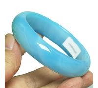 ASumPio Bracelet en Jade pour Femme, Bracelet en Jade Bleu Saphir, Bracelet en Agate Et Jade pour Fille, Bracelet en Jade Bleu, pour La Famille, pour Les Amis, avec Boîte À Bijoux, 56-62,blue-58-60mm