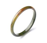 ASumPio Bracelet en Jade pour Femme, Bracelet en Jade Couleur Jade, Bracelet en Agate Fine Vert Herbe, Bijoux, Porte-Bonheur, avec Boîte À Bijoux, 54-62 Mm,54mm