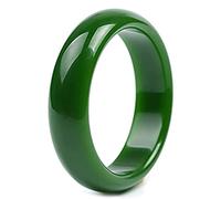 ASumPio Bracelet en Jade pour Femme, Bracelets en Jade Vert Naturel Chinois, Bracelets en Jade Classiques pour Femmes, Bijoux Fins De Fête Ronds, avec Boîte, 56-62 Mm,58mm