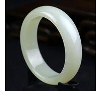 ASumPio Bracelet en Jade pour Femmes, Bracelet Chinois, Bracelet en Agate Naturelle Et Jade De Couleur Blanche avec Boîte,56mm