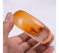 ASumPio Bracelet Jade, Bracelet Chinois, Bracelet Jade Jinsi Jade Gobi Jade Fleur De Glace Bracelet Flottant,56mm