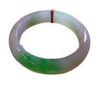 ASumPio Bracelet Jonc en Jade, Bracelet en Jade À Fleur Verte Flottante, Bracelet Jonc en Jade Violet pour Femme, pour La Famille Ou Les Amis, avec Boîte À Bijoux, 56-62 Mm,58mm