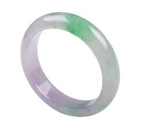 ASumPio Bracelet Jonc en Jade, Bracelets en Jade Naturel De Qualité A, Bracelet en Jade Vert Flottant Et Violet Flottant pour Femme, pour La Famille Et Les Amis, avec Boîte À Bijoux, 53-6,62mm