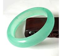 ASumPio Bracelet Jonc en Jade Vert Clair Sculpté D'Espèces De Glace De Classe A en Quartzite Naturel, Bracelets Classiques Et Élégants en Jade Vert pour Femme, avec Boîte À Bijoux, 56-62 M,62mm
