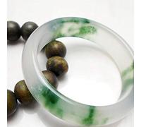 ASumPio Bracelet pour Dames, Bracelet en Jade Vert Clair Jadéite Naturelle, Bracelet en Jade pour Dames Bracelet en Jade Quartzite, Bracelet Bracelet pour Dames Jade,54-56mm