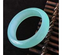 ASumPio Bracelet pour Femme, Bracelet De Glace en Jadéite Authentique Naturel Jade, Bracelet Vert Clair, Bracelet en Jade Quartzite, Bracelet en Jade, Vente Jade pour Mère À Petite Amie,56-58mm
