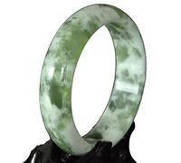 ASumPio Bracelets De Bracelets De Jade pour Dames, Bracelet De Jade De Fleur Flottante Xiu, Jade Hua Xiuyan, Bijoux, pour Mère À Petite Amie, avec Boîte,58-60mm