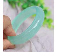 ASumPio Bracelets De Jade pour Dames, Bracelet De Bracelet De Jade Vert Clair, Bracelet De Jade Quartzite, pour Mère, pour Petite Amie, avec Boîte À Bijoux, 54-62 Mm,60mm