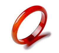 ASumPio Bracelets De Jade pour Dames, Bracelets De Jade Rouge Vintage Rouge, Bracelets De Calcédoine Naturelle, Bracelets De Mode, Bijoux, The Bring Luck, avec Boîte À Bijoux, 56-62 Mm,60mm