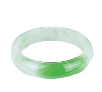 ASumPio Bracelets De Jade pour Femmes, Bracelet De Bracelet De Jade À Fleurs Flottantes Vert Clair, Bracelet De Jade De Style Chinois, Porte-Bonheur, Bijoux Chinois Feng Shui, 56-62 Mm,60mm