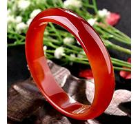 ASumPio Bracelets pour Dames, Bracelet Étroit en Jade D’Agate Rouge, Bracelet De Calcédoine, Bracelet D’Agate Fine en Jade, pour Mère À Petite Amie,56mm