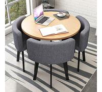 ASumPio Ensemble De Table À Manger Ronde avec Chaises Meubles Peu Encombrants pour Salles À Manger, Salons Et Salles De Réception Convient pour Table De Conférence Ou Coin,61