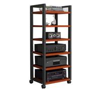 ASumPio Étagère d'angle pour Support Multimédia AV À 6 Niveaux, Meuble De Rangement Multifonction pour Composants Stéréo De Divertissement, Support Audio avec Étagères en Bois R,B-60x40x120cm