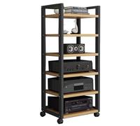 ASumPio Étagère d'angle pour Support Multimédia AV À 6 Niveaux, Meuble De Rangement Multifonction pour Composants Stéréo De Divertissement, Support Audio avec Étagères en Bois R,A-60x40x120cm