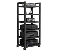 ASumPio Étagère d'angle pour Support Multimédia AV À 6 Niveaux, Meuble De Rangement Multifonction pour Composants Stéréo De Divertissement, Support Audio avec Étagères en Bois R,C-60x40x120cm