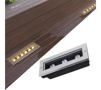 ASumPio Spots LED D'Extérieur Encastrables, Éclairage De Paysage Rectangulaire, Éclairage Décoratif De Jardin, Ip67, Projecteur LED Étanche, pour Pelouse, Allée, Cour,White-18w