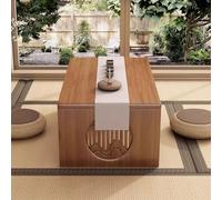 ASumPio Table À Manger Pliante De Style Japonais, Table Basse, Bureau Bas, Portable, Collation, Petit-Déjeuner, Camping, Table De Méditation, Table À Thé en,One Color-80x37x30cm (31.