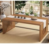 ASumPio Table À Thé Pliante Japonaise en Bambou pour La Méditation Et La Décoration Intérieure,One Color-70CM