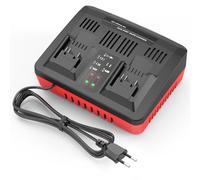ASUNCELL 3A Chargeur Double Port pour Power X-Change 18V Batterie Li-ION, Chargeur Rapide Twincharger, Gestion Intelligente de la Charge avec Affichage LED