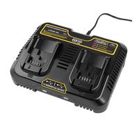 ASUNCELL Chargeur de batterie 2 ports 3,0 A pour Dewalt DCB115 18 V XR, 12 V-20 V MAX Li-Ion Chargeur rapide avec 2 ports USB 2,1 A pour batterie Dewalt 18 V DCB Serie etc. (prise européenne)