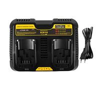 ASUNCELL Chargeur de Batterie 2 Ports Compatible avec Dewalt DCB115 - 18V Dual 3,0 A 12V-20V Max Li-ION Rapide - Pour DCB avec 2 Ports USB 2,1A
