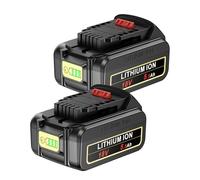 ASUNCELL Lot de 2 batteries de rechange 5500 mAh pour Dewalt 18 V DCB184 DCB180 DCB181 DCB182 DCB200 DCB201 DCB204 avec affichage LED