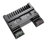 ASUNCELL Support Vertical PS4 avec Ventilateur et Station de Charge pour Playstation 4/Pro/Slim - Refroidisseur et Contrôleur avec 12 Jeux de Rangement
