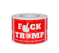 ASUNO Lot de 300 autocollants anti-Trump 2024 en vinyle avec inscription « I Don't Know Who Brandon is Bumper » - 5,1 x 7,6 cm - Rouge