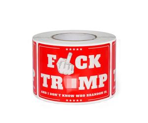 ASUNO Lot de 300 autocollants anti-Trump 2024 en vinyle avec inscription « I Don't Know Who Brandon is Bumper » - 5,1 x 7,6 cm - Rouge