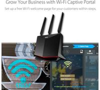 ASUS 4G-AC86U Cat. 12 600Mbps Dual-Band AC2600 LTE Modem Router, Support guest w